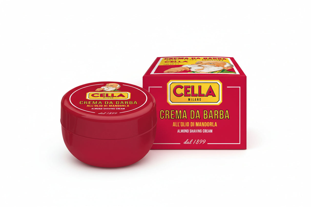 Cella Milano Rasiercreme in Schale mit Mandelöl