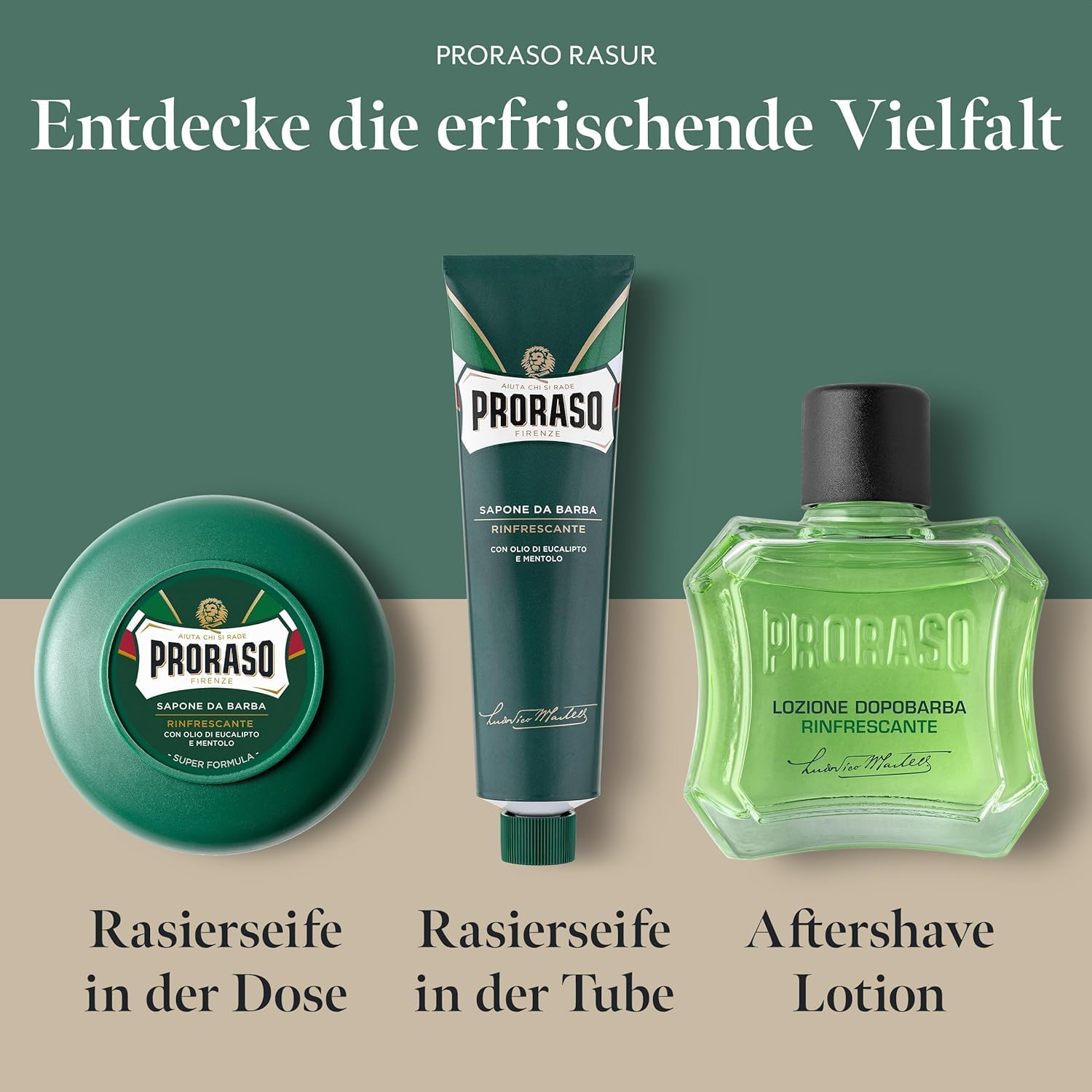 Proraso Rasierseife in der Tube, grün